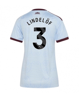 Aston Villa Victor Lindelof #3 Maglia Gara Terza Repliche 2026-27 Donna Maniche Corte